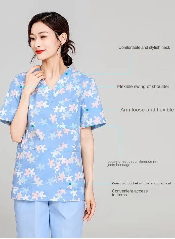 Gasin Medical Scrub Suit Surgical Gown Suit Doctor Nurse Suit  - Image 3