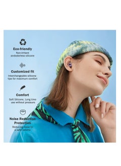 T NEWFUN High-Fidelity Reusable Earplugs | for Concerts Musicians Motorcycles Noise Sensitivity Conditions and More – 8 Ear Tips in XS, S, M, L – 26dB Noise Cancelling - Purple  - Image 5