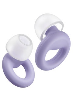 T NEWFUN High-Fidelity Reusable Earplugs | for Concerts Musicians Motorcycles Noise Sensitivity Conditions and More – 8 Ear Tips in XS, S, M, L – 26dB Noise Cancelling - Purple  - Image 1