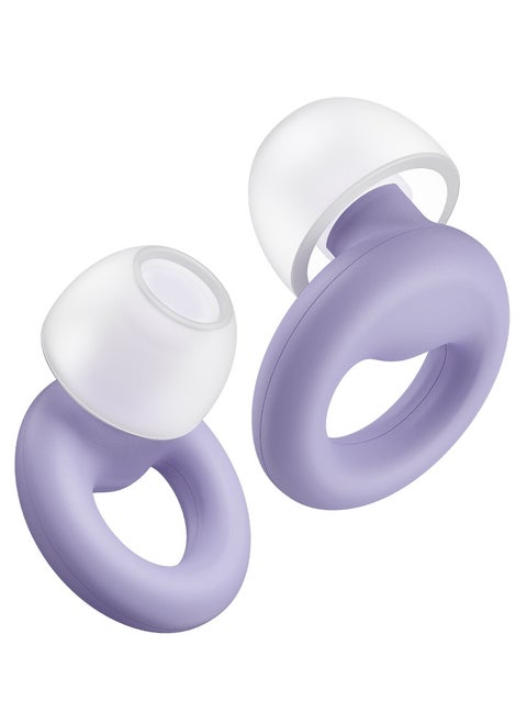 High-Fidelity Reusable Earplugs | for Concerts Musicians Motorcycles Noise Sensitivity Conditions and More – 8 Ear Tips in XS, S, M, L – 26dB Noise Cancelling - Purple