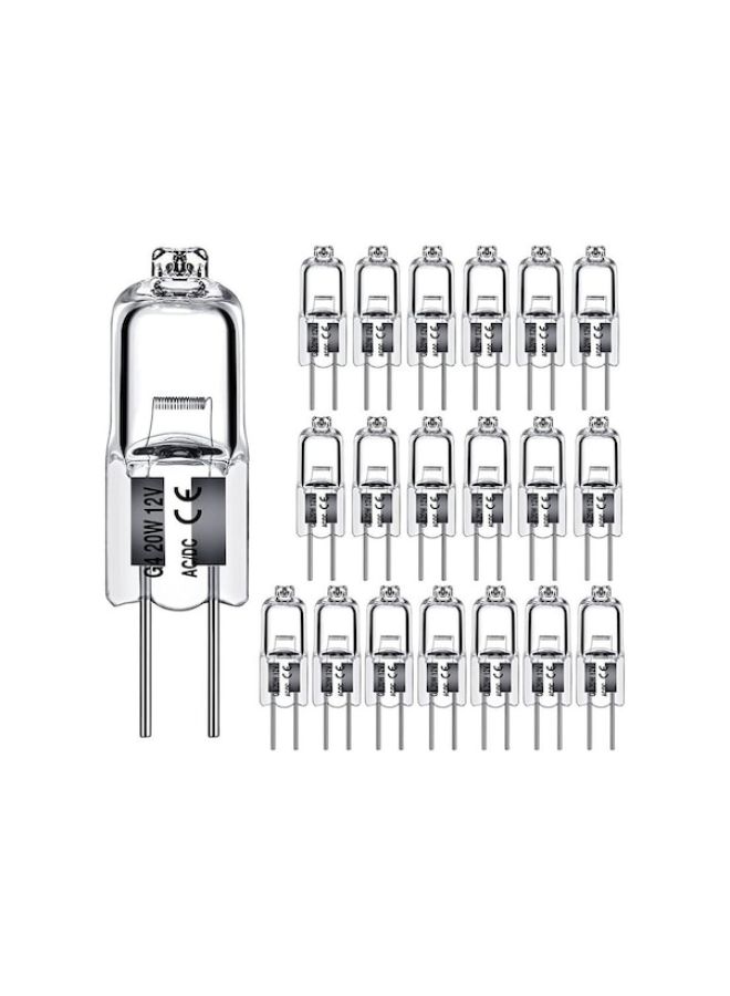 12 Paket G4 Halojen Ampuller, 20w 12v Halojen Ampuller, 2 Pin Şeffaf Kapsül Ampuller, Halojen Pin Tabanlı Lamba, Ev Aydınlatması İçin Sıcak Beyaz Şeffaf Kapsüller - Image 3
