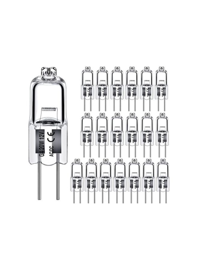 12 Paket G4 Halojen Ampuller, 20w 12v Halojen Ampuller, 2 Pin Şeffaf Kapsül Ampuller, Halojen Pin Tabanlı Lamba, Ev Aydınlatması İçin Sıcak Beyaz Şeffaf Kapsüller - Image 2