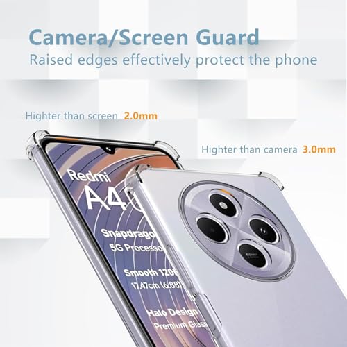 REALCASE Silicone Redmi A4 5G Back Cover Scratch Resistant Protective Crystal Clear Transparent Back Cover for Redmi A4 5G / Poco C75 5G / Redmi 14C 5G / Poco M7 5G - Image 2
