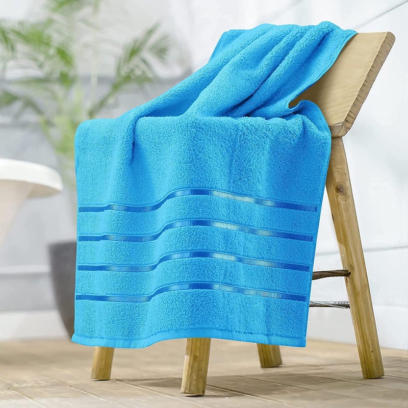 DRYHUG Microfiber Towels for Bath Large SizeSuper Soft Coral Fleece Bathing Towel with Hook Quick Dry Super AbsorbentBath Towel for Men and Women70x140 cm SkyBlue Pack of 1 - Image 1