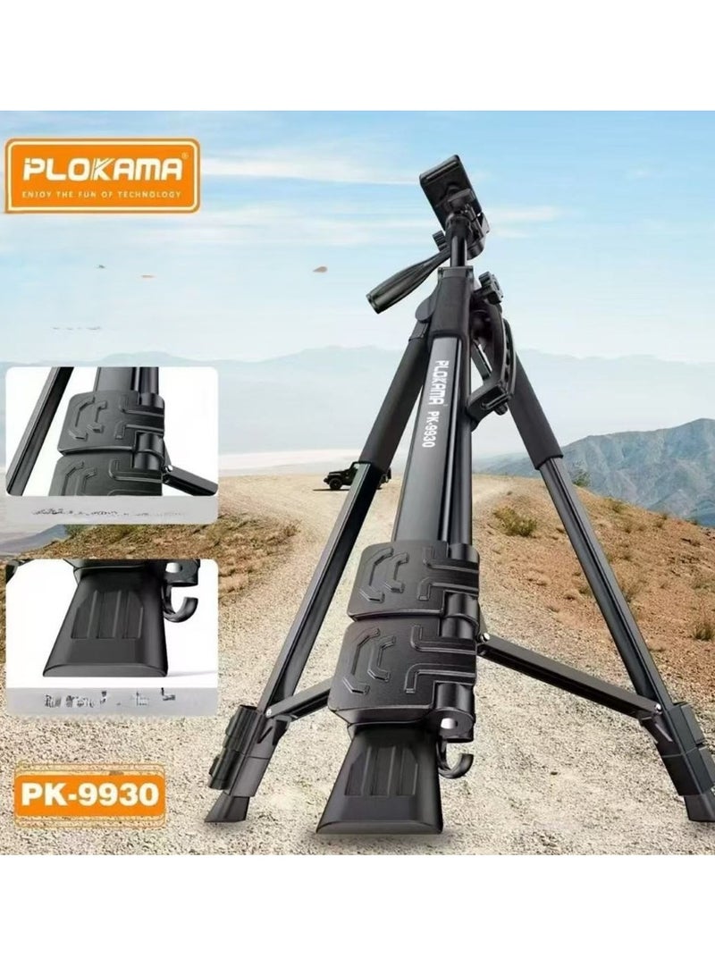 التخطيط حامل ثلاثي القوائم PLOKAMA PK 9930 بطول 150 سم: حامل كاميرا فيديو للتصوير الفوتوغرافي، متوافق مع الهواتف المحمولة والكاميرات - Image 1