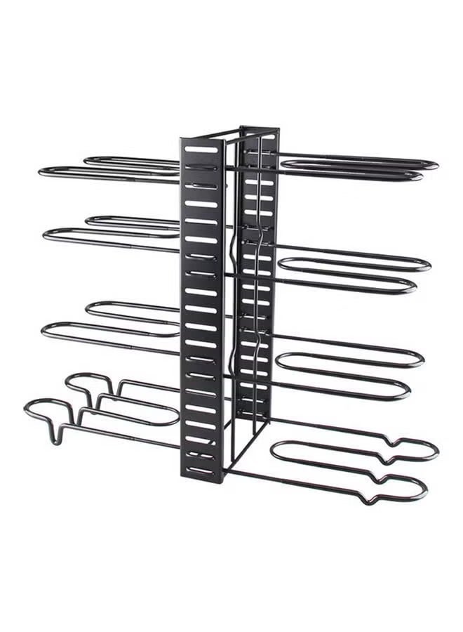 Pot Rack Organizer, 8 Tiers Adjustable Pots and Pans Organizer, Large Capacity Pot Lid Holders & Pan Rack for Kitchen Cabinet and Counter with 3 DIY Methods Black 40.8 x 26.4 x 10.8cm  - Image 5