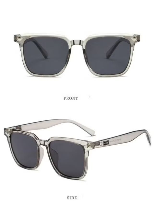 Gecomo Polarized Aviator Sunglasses for Men Women, UV400 Protection Sun Glasses TR Fashion Anti-Glare Sun Shades for Driving, Fishing, Traveling (Transparent Gray Frame) - Image 2