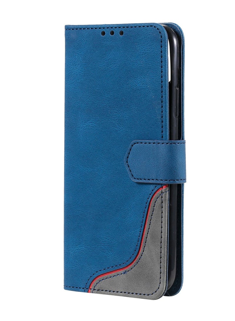 Suteni Color Block Flip Cover Leather Hidden Card Slots Phone Case for iPhone - Image 1