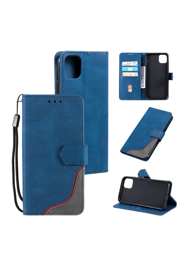 Suteni Color Block Flip Cover Leather Hidden Card Slots Phone Case for iPhone - Image 3