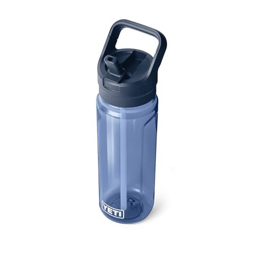 YETI Yonder 750 ml25 oz Water Bottle with Yonder Straw Cap Navy - Image 1