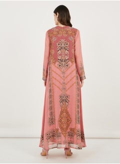 Maxim Creation Damask Print Studded Georgette Kaftan by Styli  - Image 5