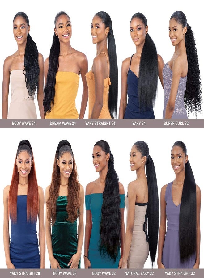 أورجانيك شعر ذيل حصان Shake N Go Organique Pony Pro Mastermix - Beach Curl 28 (1 أسود فاحم) - Image 4