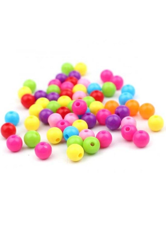 Craft Making Shop 600 Round Neon Multicolor Acrylic Beads 8Mm Diameter With 1.8Mm Hole - Image 1