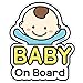 GEEKBEAR Baby on Board Car Sticker Character Design Reflective WeatherResistant 01 Basic Boy - Image 2