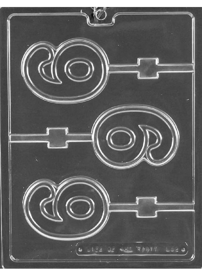 Grandmama's Goodies - L052 #6 Number Six 6 Lollipop Birthday Chocolate Candy Mold With Exclusive Molding Instructions - Image 1