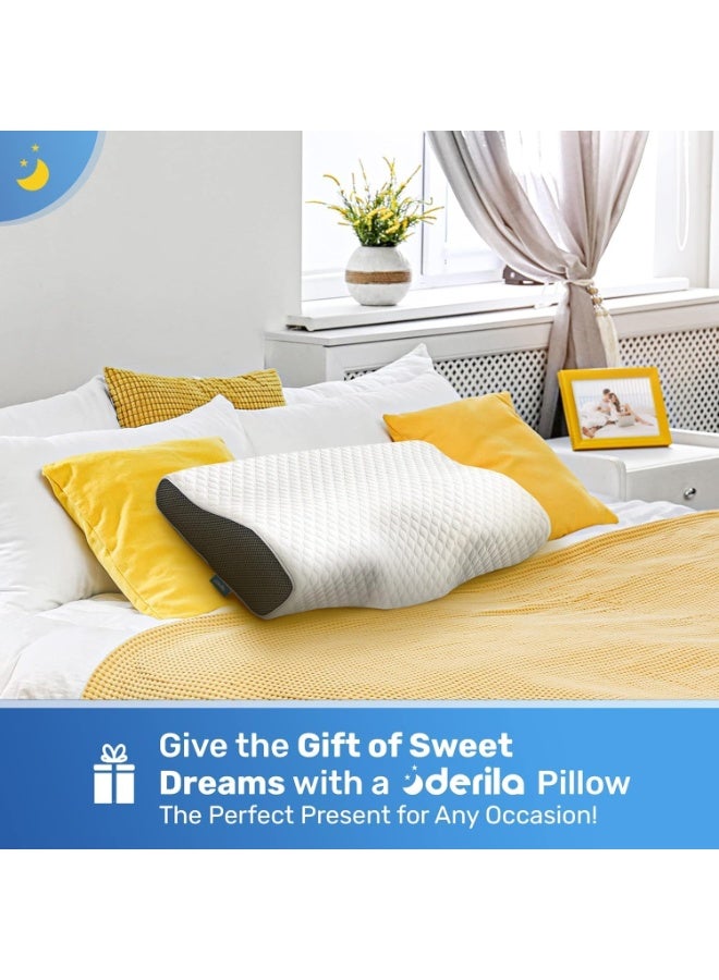 Derila Cervical Queen Size Pillow for Sleeping - Support Pillow for Side, Back, Stomach Sleepers - Contour Best Bed Pillows for Sleeping 23.6" x 13.4" x 4.3" - Image 4