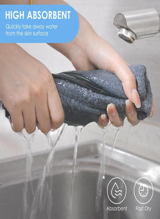 VIVOTE Microfiber Hand Towel, Super Soft & Absorbent Hand Towels with Hanging Loop, Quick Dry Kitchen Hand Towels,Durable Drying Hand Towel for Bathroom, 2 Pieces Grey, 40 x 40 cm - Image 5