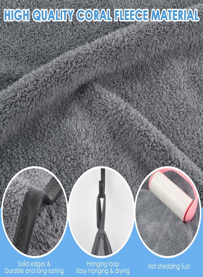 VIVOTE Microfiber Hand Towel, Super Soft & Absorbent Hand Towels with Hanging Loop, Quick Dry Kitchen Hand Towels,Durable Drying Hand Towel for Bathroom, 2 Pieces Grey, 40 x 40 cm - Image 3