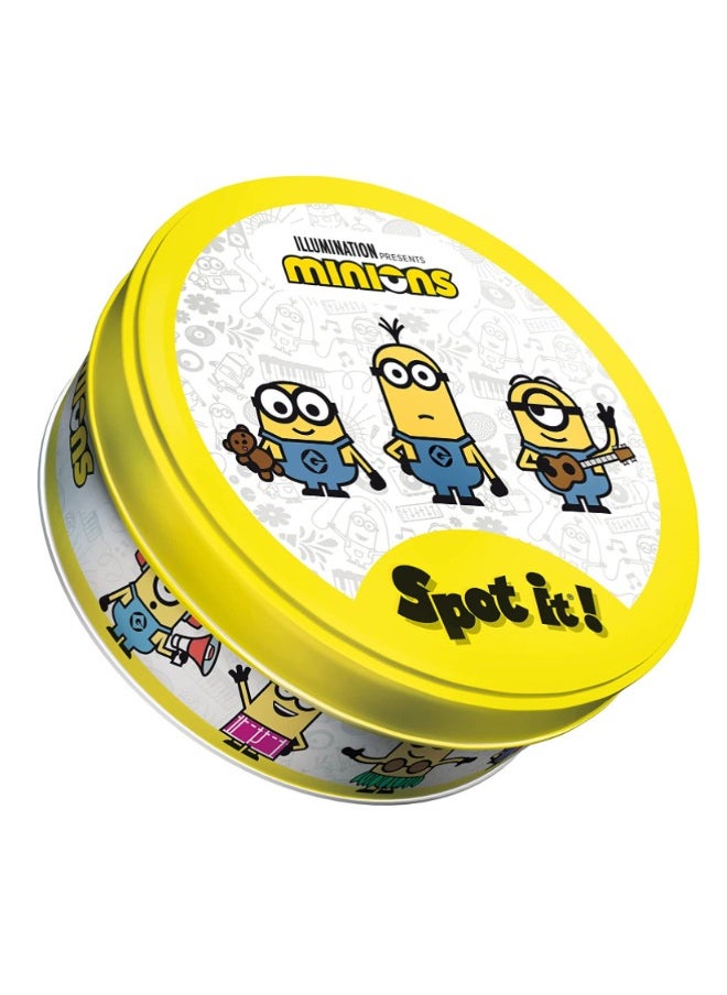 Spot it Spot It! Minions Mini Card Game, Matching Game, Fun Kids Game for Family Game Night, Travel Game for Kids, Great Gift for Kids, Age 6+, 2 to 8 Players Average Playtime 15 Minutes  - Image 1