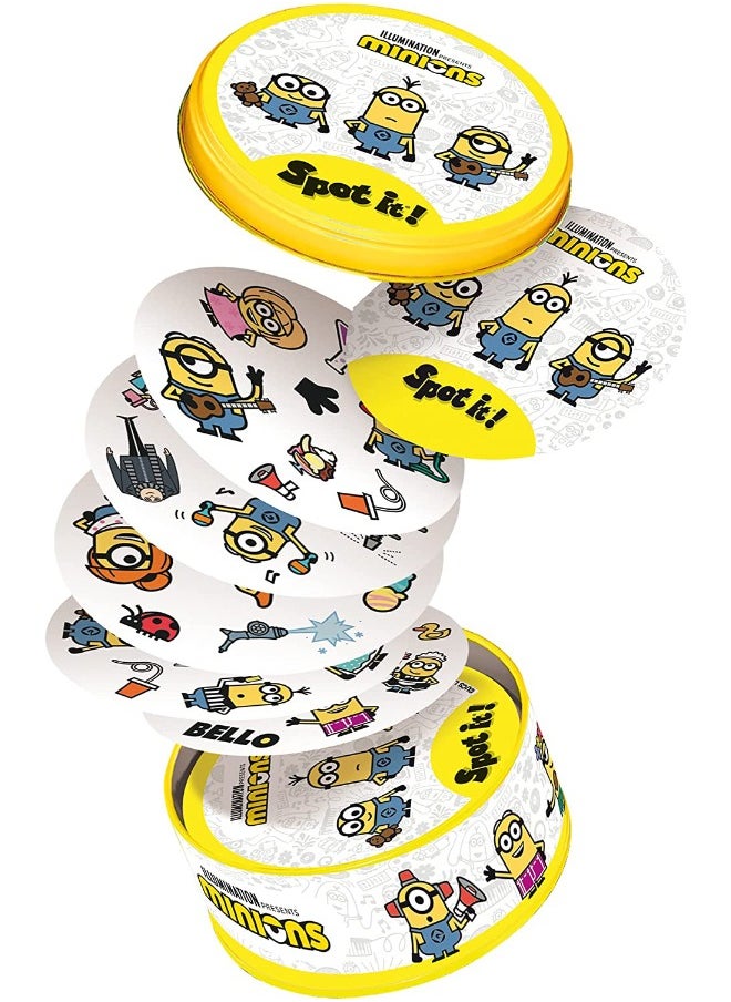 Spot it Spot It! Minions Mini Card Game, Matching Game, Fun Kids Game for Family Game Night, Travel Game for Kids, Great Gift for Kids, Age 6+, 2 to 8 Players Average Playtime 15 Minutes  - Image 2