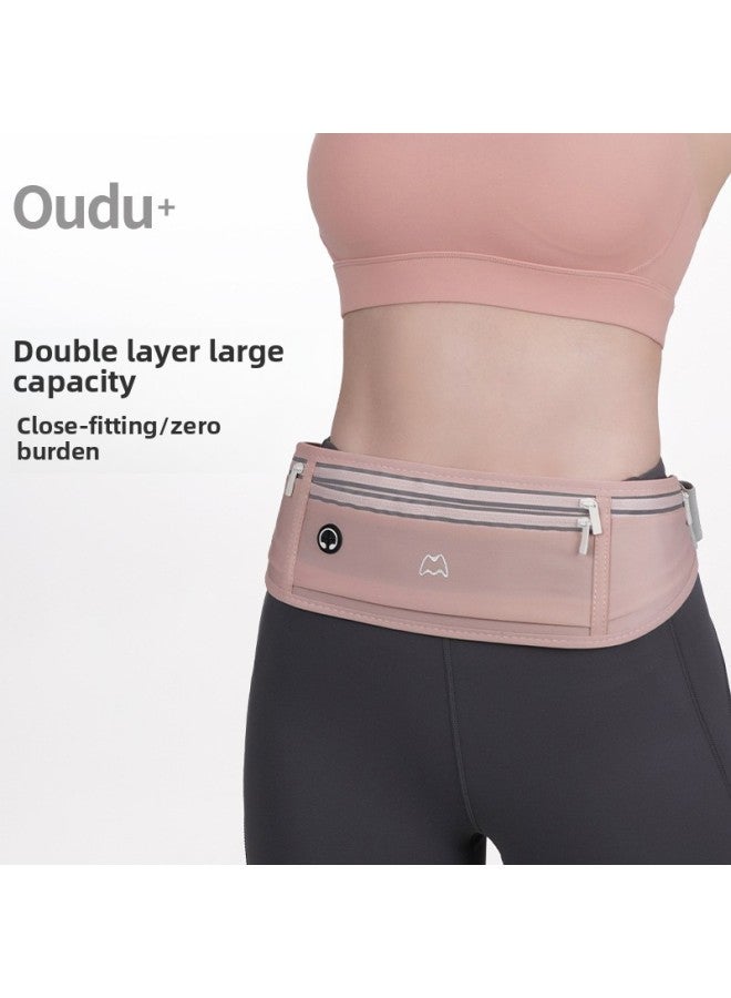 Generic Running Waist Bag Multifunctional Sports Mobile Phone Bag Marathon Hydrating Equipment Waterproof Bottle Bag For Men And Women-Color:Pure Black  - Image 5