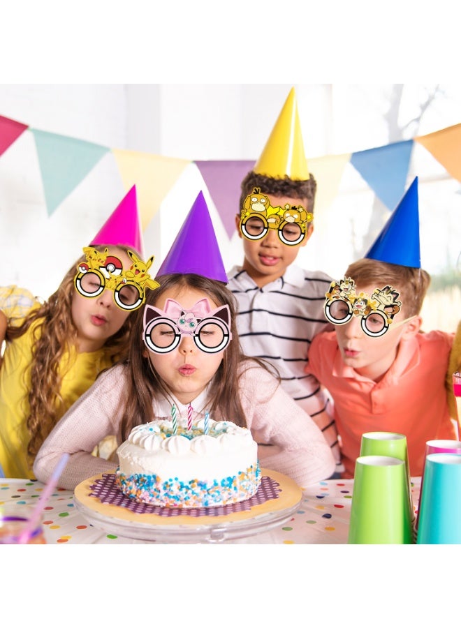 ILovhaprty Pikachu Paper Glasses - 24pcs Pikachu Party Favors Paper Eyeglasses, Electric Theme Paper Party Glasses for Pokémon Photo Booth Props or Pikachu Birthday Decoration Supplies - Image 5