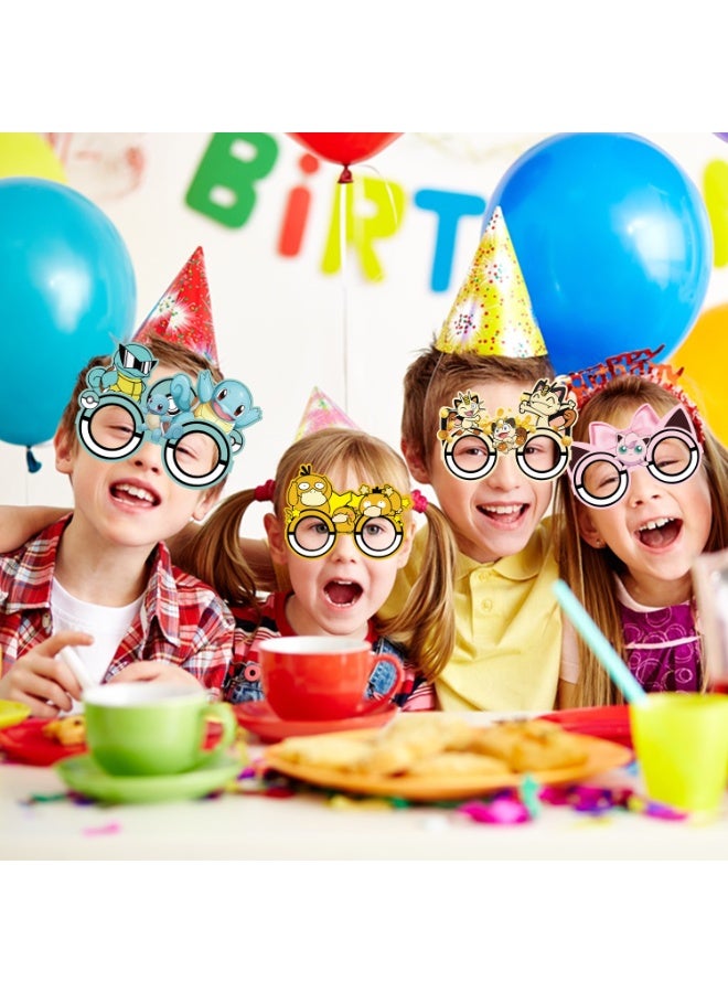 ILovhaprty Pikachu Paper Glasses - 24pcs Pikachu Party Favors Paper Eyeglasses, Electric Theme Paper Party Glasses for Pokémon Photo Booth Props or Pikachu Birthday Decoration Supplies - Image 4