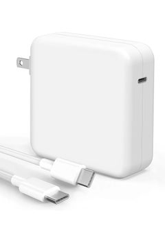 شاحن ماك بوك برو، شاحن USB C بقوة 118 واط، شاحن سريع لمنفذ USB C، ماك بوك برو وماك بوك إير، آيباد برو، سامسونج جالاكسي وجميع أجهزة USB C، يتضمن كابل شحن