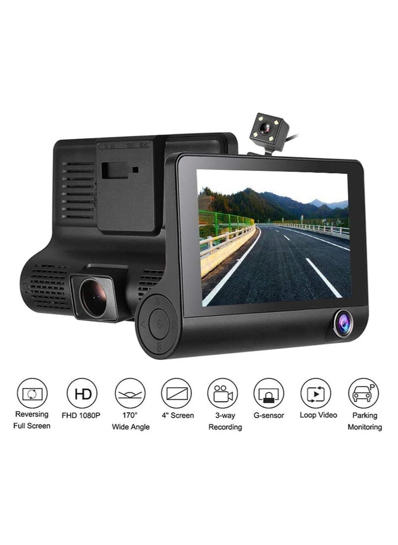 Generic Dash Cam 3 Lens Car DVR Camera Video Driving Recorder  - Image 5