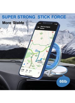 Excefore Car Phone Mount for MagSafe, Magnetic Dashboard Phone Holder for Car, All Metal Design, Fit for Magsafe iPhone 14 13 12 Pro/Max/Mini/Plus MagSafe Case (Sliver)  - Image 5