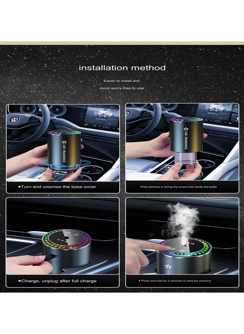 ELTRAZONE Car perfume aromatherapy automatic spray deodorizing aluminum alloy metal colorful atmosphere light starry sky roof car aromatherapy - Image 3