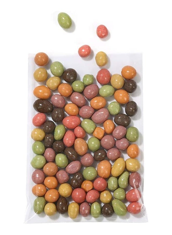 أوشن 100 قطعة أكياس بلاستيكية واضحة مع 5 ربطات ملونة ، كيس ملفات تعريف الارتباط 15 × 20 سم ، كيس الحلوى للهدايا الحفلية - Image 5