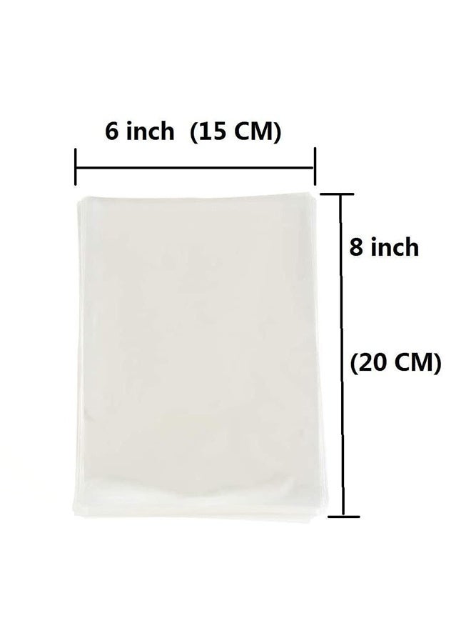 أوشن 100 قطعة أكياس بلاستيكية واضحة مع 5 ربطات ملونة ، كيس ملفات تعريف الارتباط 15 × 20 سم ، كيس الحلوى للهدايا الحفلية - Image 2