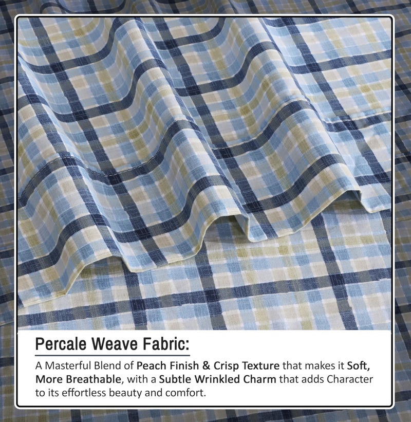 RUVANTI 100% Organic Cotton Sheets Full Size, Percale Weave, GOTS Certified, 4-Piece Set, Deep Pocket 15", Crisp & Breathable, Soft Durable Bedding, Sábanas Algodón Orgánico - Pastel Print - Image 4