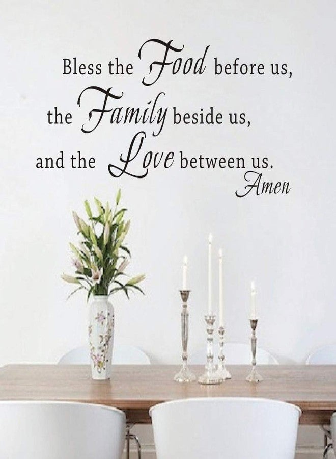 FlyWallD Kitchen Wall Decals Family Wall Decor Kitchen Stickers Prayer Quotes Dining Room Art Vinyl Lettering - Image 2