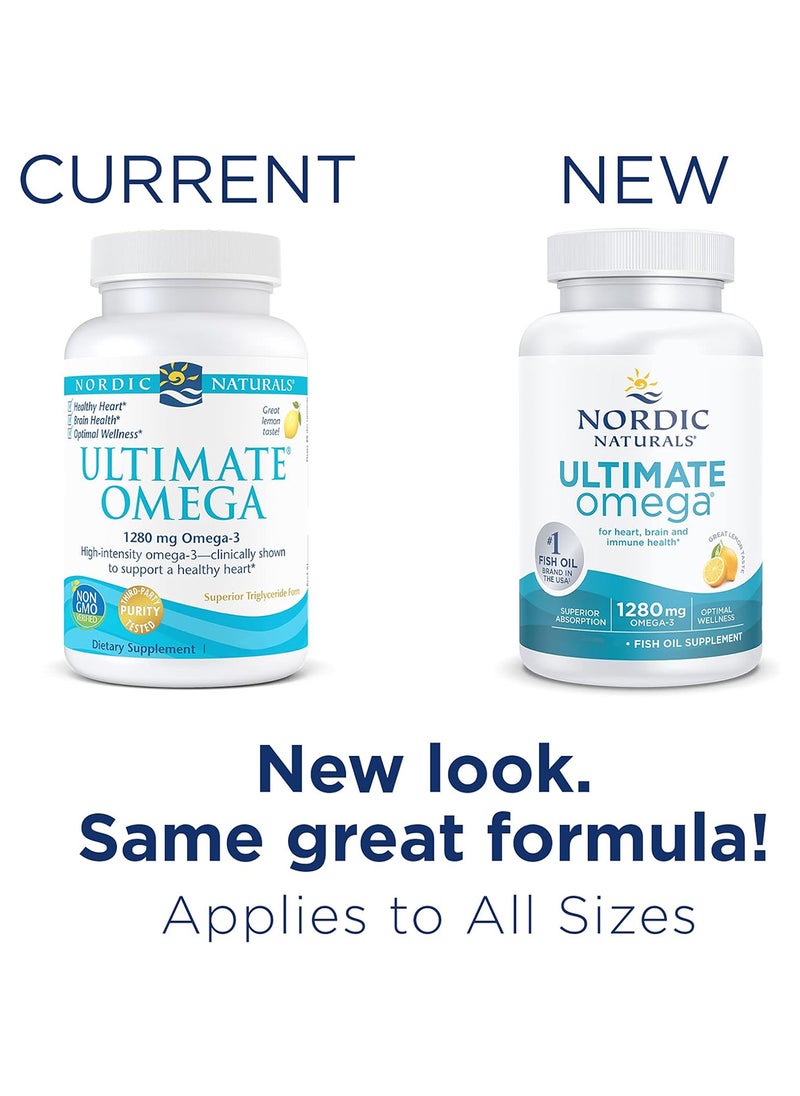 NORDIC NATURALS Ultimate Omega, Lemon romotes Brain & Heart Health 120 Softgels 60 Servings  - Image 5