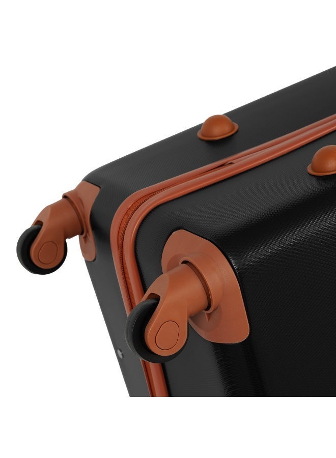 Eagle Express ICONIC 3-Piece Travel ABS Hard Trolley Luggage Set (20, 24, 28 inch) 360° Double Spinner Wheels, Secure Lock, 1 Year Warranty - Dark Black - Image 4