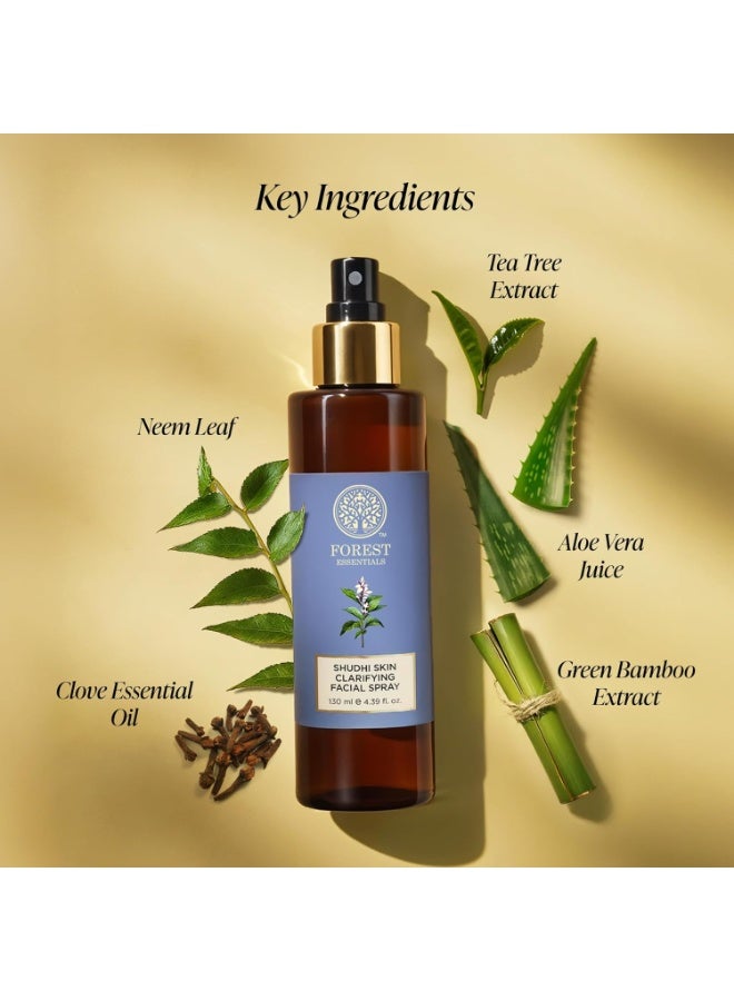 فورست اسينشالز شودهي بخاخ الوجه المنقي للبشرة | تونر أيورفيدا للبشرة الدهنية والمصابة بحب الشباب | مع النيم والتولسي وشجرة الشاي | ينقي المسام - Image 4