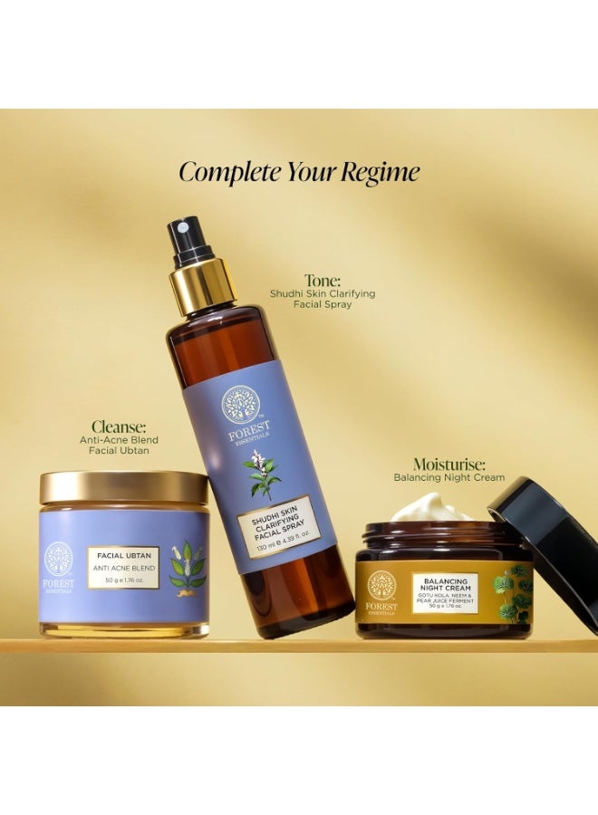 فورست اسينشالز شودهي بخاخ الوجه المنقي للبشرة | تونر أيورفيدا للبشرة الدهنية والمصابة بحب الشباب | مع النيم والتولسي وشجرة الشاي | ينقي المسام - Image 5