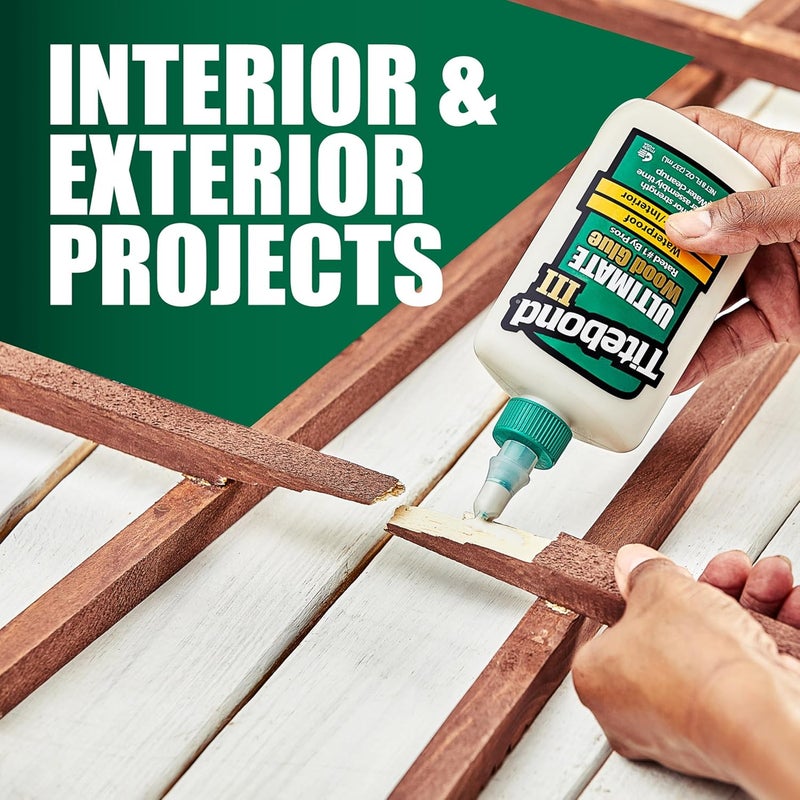 Titebond III Ultimate Wood Glue - 16 fl oz (473 ml) - Waterproof and Strong Adhesive for Wood, Cloth, and Leather - Image 4