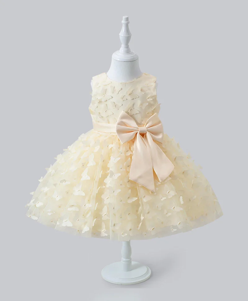 Mark & Mia Mark & Mia Butterfly Embellished and Bow Detailing Party Dress - Butter Yellow