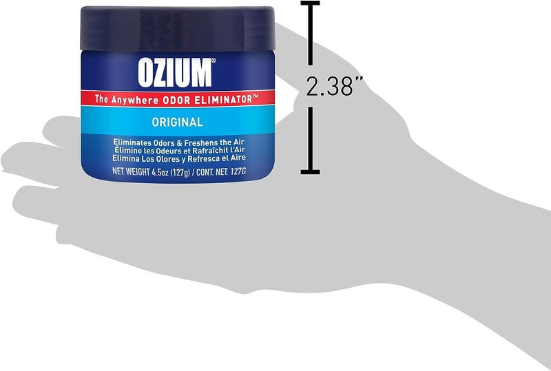 Ozium Air Sanitizer 4.5 oz Gel: Odor Eliminator for Strong Odor, Car Air Freshener (Original, 1 Pack) - Image 2