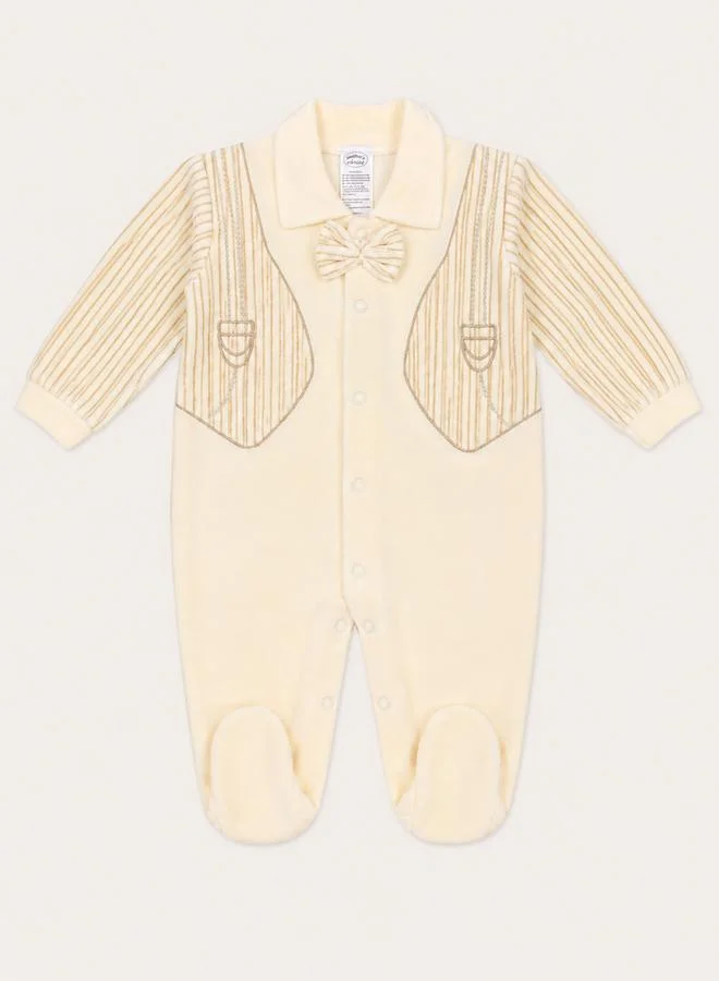 Mothers Choice Baby Velour Footed Long Sleeves Sleepsuit