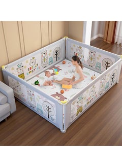 TOMSHOO Baby Playpen Not Include Playmat，Sturdy Safety Play Yard Playpen for Babies and Toddlers，Baby Fence Play Pen Playard with Suction Cup Bases and Soft Breathable Mesh (180 * 200cm)  - Image 1