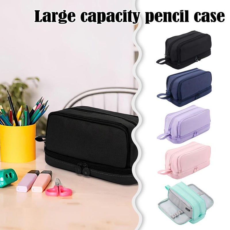 Minimalist Macaron Series Primary School Student Large Capacity Pencil Case with Multiple Dividers, Multifunctional and Stylish Stationery Box - Image 3