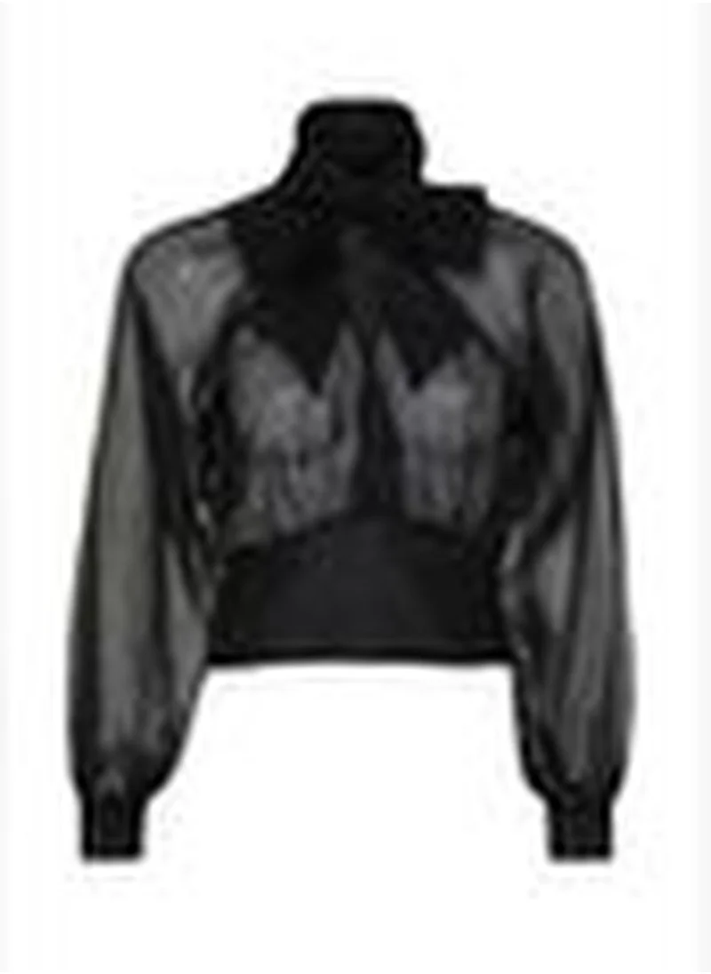 trendyol Black Transparent Blouse