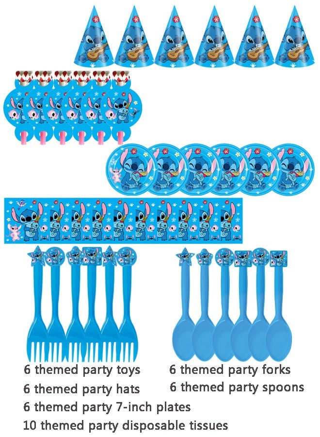 40-piece Stitch themed birthday party disposable supplies set - Image 1