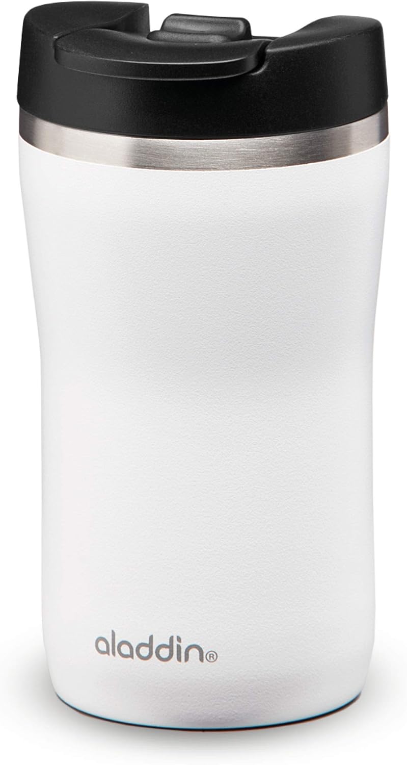 Aladdin Barista Café Thermavac Leak-Lock Stainless Steel Travel Mug 0.25L - Snowflake White - Image 1