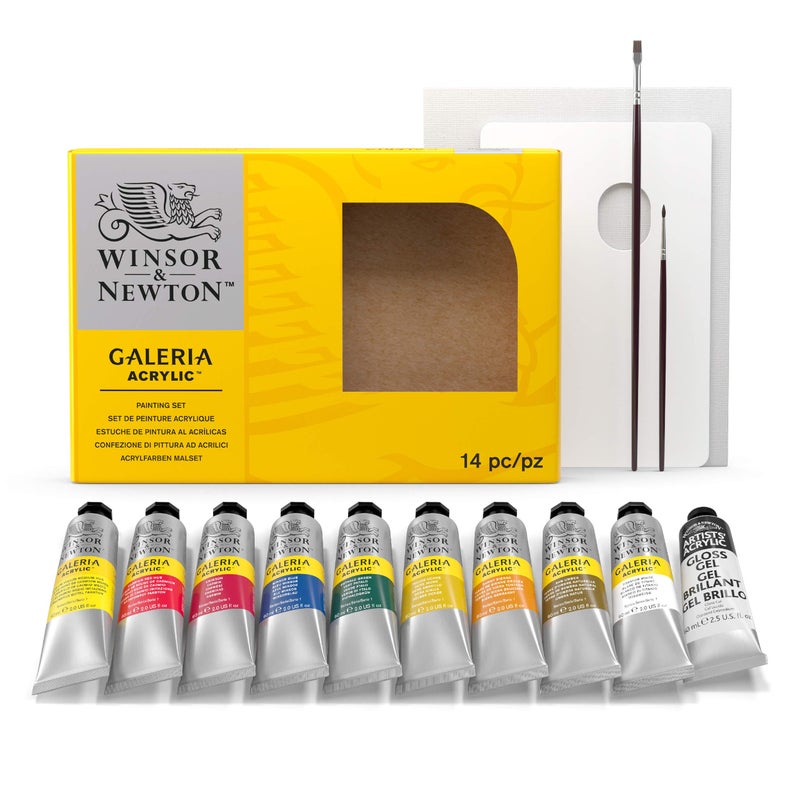 Winsor Newton Winsor & Newton Galeria Acrylic Paint, 10 x 60ml (2--oz), Complete 14 Piece Set - Image 2
