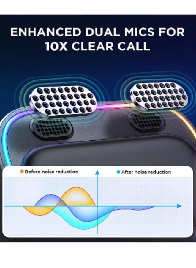 AROAQ Car Bluetooth 5.3 Aux Adapter with Dual Mics & Noise Cancellation – Plug & Play Wireless Receiver for Music Streaming & Hands-Free Calls, Black - Image 3